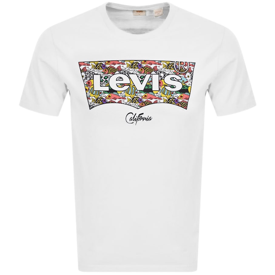 Alternative Image for ProductLevis Crew Neck Housemark Logo T Shirt White1